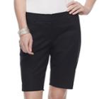 Women's Apt. 9&reg; Torie Bermuda Shorts, Size: 8, Black