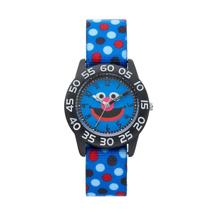 Sesame Street Grover Kids' Polka Dot Time Teacher Watch, Men's, Multicolor