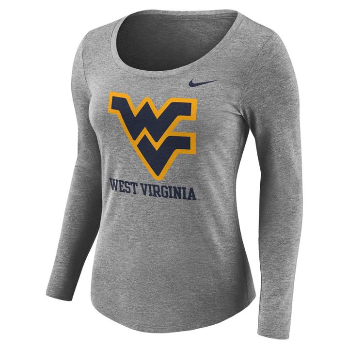 Women's Nike West Virginia Mountaineers Logo Tee, Size: Xl, Gray