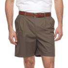 Big & Tall Croft & Barrow&reg; Regular-fit Easy-care Stretch Pleated Shorts, Men's, Size: 46, Brown