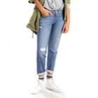 Women's Levi's&reg; 501 Tapered Ankle Jeans, Size: 28(us 6)m, Med Blue