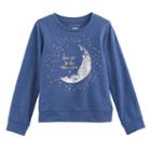Girls 4-12 Sonoma Goods For Life&trade; Embellished Long-sleeve Sweatshirt, Size: 5, Blue