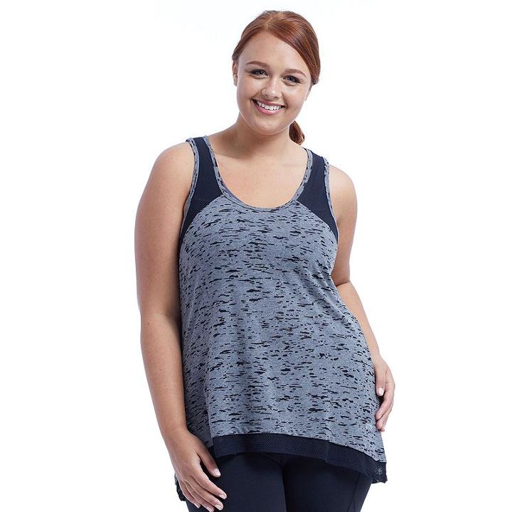 Plus Size Marika Vanessa Keyhole Tank, Women's, Size: 3xl, Black