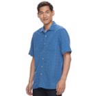 Men's Batik Bay Regular-fit Soft-touch Rayon-blend Button-down Shirt, Size: Large, Dark Blue