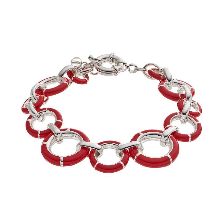 Napier Circle Link Bracelet, Women's, Red