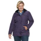 Plus Size Weathercast Hooded Bonded Anorak Jacket, Women's, Size: 1xl, Lt Purple