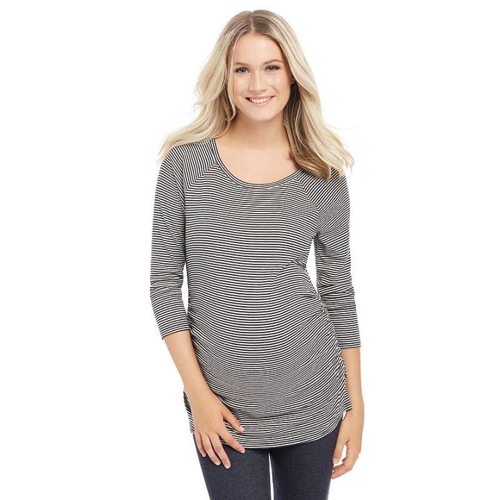 Maternity Oh Baby By Motherhood&trade; Ruched Raglan Tee, Women's, Size: Medium, Ovrfl Oth