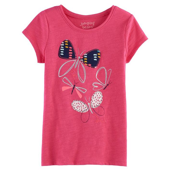 Girls 4-10 Jumping Beans&reg; Animal Graphic Tee, Size: 4, Pink