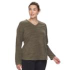 Plus Size Tek Gear&reg; Microfleece V-neck Top, Women's, Size: 2xl, Dark Green