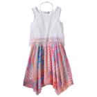 Girls 7-16 Speechless Crochet Dress & Necklace, Girl's, Size: 12, Med Pink