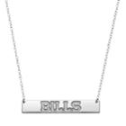 Buffalo Bills Sterling Silver Bar Link Necklace, Women's, Size: 18, Grey