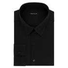 Men's Van Heusen Fresh Defense Slim-fit Dress Shirt, Size: 17 36/37, Black