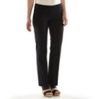 Women's Apt. 9&reg; Torie Modern Fit Straight-leg Dress Pants, Size: 4 Short, Black