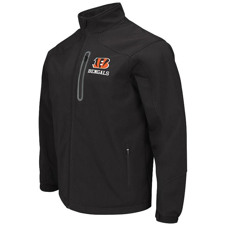 Men's Cincinnati Bengals Softshell Jacket, Size: Small, Black