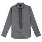 Boys 8-20 Van Heusen Solid Shirt & Striped Tie Set, Boy's, Size: 14-16, Light Grey