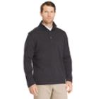 Men's Van Heusen Classic-fit Button Mockneck Fleece Sweater, Size: Large, Black