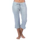 Women's Pl Movement By Pink Lotus Mystique Lounge Capris, Size: Medium, Grey Other