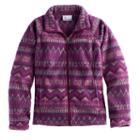 Girls 4-16 Columbia Midweight Printed Fleece Jacket, Size: Xl, Brt Purple