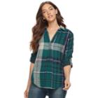Women's Sonoma Goods For Life&trade; Print Popover Shirt, Size: Medium, Dark Blue