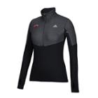 Women's Adidas Miami Heat Team Logo 1/2-zip Pullover, Size: Xl, Black