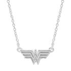 Dc Comics Sterling Silver Wonder Woman Necklace, Size: 18, Grey