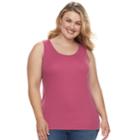 Plus Size Sonoma Goods For Life&trade; Layering Tank, Women's, Size: 1xl, Pink