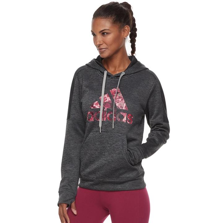 Women's Adidas Winter Camo Thumb Hole Graphic Hoodie, Size: Xs, Grey Other