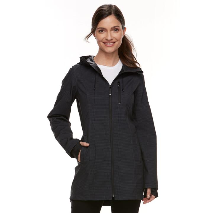 Women's Halitech Stitch Print Soft Shell Jacket, Size: Xl, Black