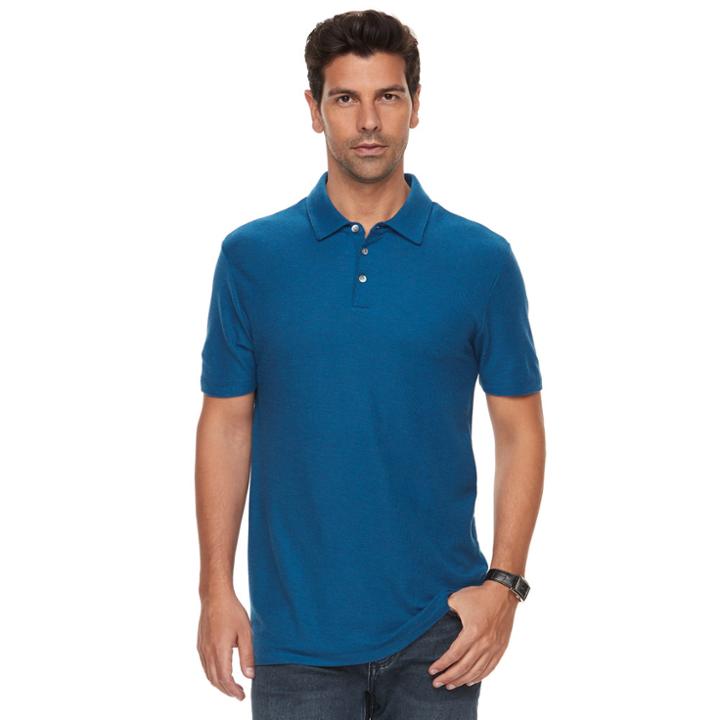 Men's Marc Anthony Luxury+ Solid Slim-fit Modal Polo, Size: Small, Med Blue