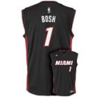 Men's Adidas Miami Heat Chris Bosh Nba Replica Jersey, Size: Xxl, Black