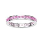 Traditions Sterling Silver Channel-set Pink Tourmaline Birthstone Ring, Women's, Size: 8