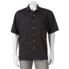 Men's Batik Bay Silk Blend Button-down Shirt, Size: Medium, Black