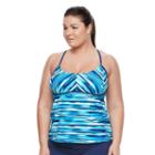 Plus Size Adidas Blend A Hand Tankini Top, Women's, Size: 1xl, Turquoise/blue (turq/aqua)