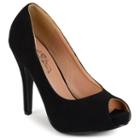 Journee Collection Lois Women's Peep-toe Platform High Heels, Girl's, Size: 8, Black