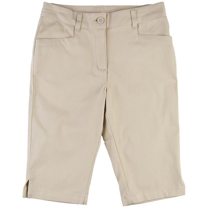 Girls 7-16 Chaps Twill School Uniform Skimmer Pants, Size: 10, Med Beige