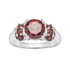 Sterling Silver Garnet Ring, Women's, Size: 8, Red