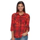 Women's Columbia Wildscape Flannel Plaid Roll-tab Shirt, Size: Large, Pink Other