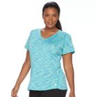 Plus Size Tek Gear&reg; Space-dyed Performance Base Layer Tee, Women's, Size: 3xl, Turquoise/blue (turq/aqua)
