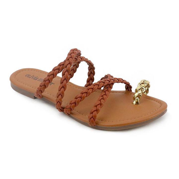 Olivia Miller Sanza Women's Sandals, Girl's, Size: 9, Med Brown