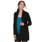 Women's Apt. 9&reg; Cozy Shawl Collar Cardigan, Size: Small, Black
