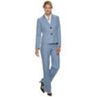 Women's Le Suit Herringbone Jacket & Pant Suit, Size: 12, Blue