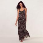 Women's Lc Lauren Conrad Beach Shop Maxi Cover-up, Size: Xl, Black