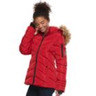 Madden Nyc Juniors' Short Puffer Jacket, Teens, Size: Large, Red