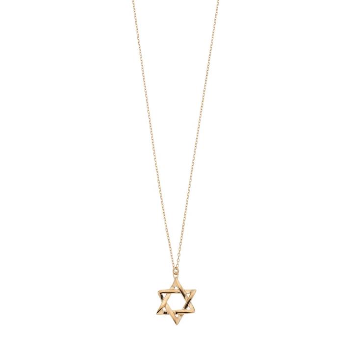 Sterling Silver Star Of David Pendant Necklace, Women's, Size: 18, Gold