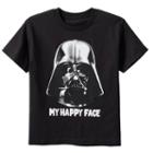 Boys 8-20 Star Wars Darth Vader Happy Face Tee, Boy's, Size: Medium, Black
