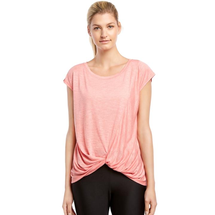 Women's Jockey Sport Nova Knotted Tee, Size: Small, Brt Red