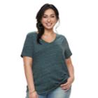 Plus Size Sonoma Goods For Life&trade; Essential V-neck Tee, Women's, Size: 4xl, Green