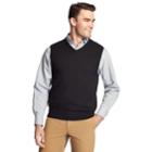 Men's Izod Premium Essentials Classic-fit Wool-blend Sweater Vest, Size: Xxl, Black