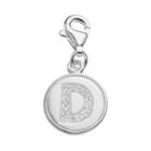Personal Charm Sterling Silver Cubic Zirconia Initial Charm, Women's