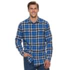 Big & Tall Sonoma Goods For Life&trade; Supersoft Stretch Flannel Shirt, Men's, Size: M Tall, Med Blue